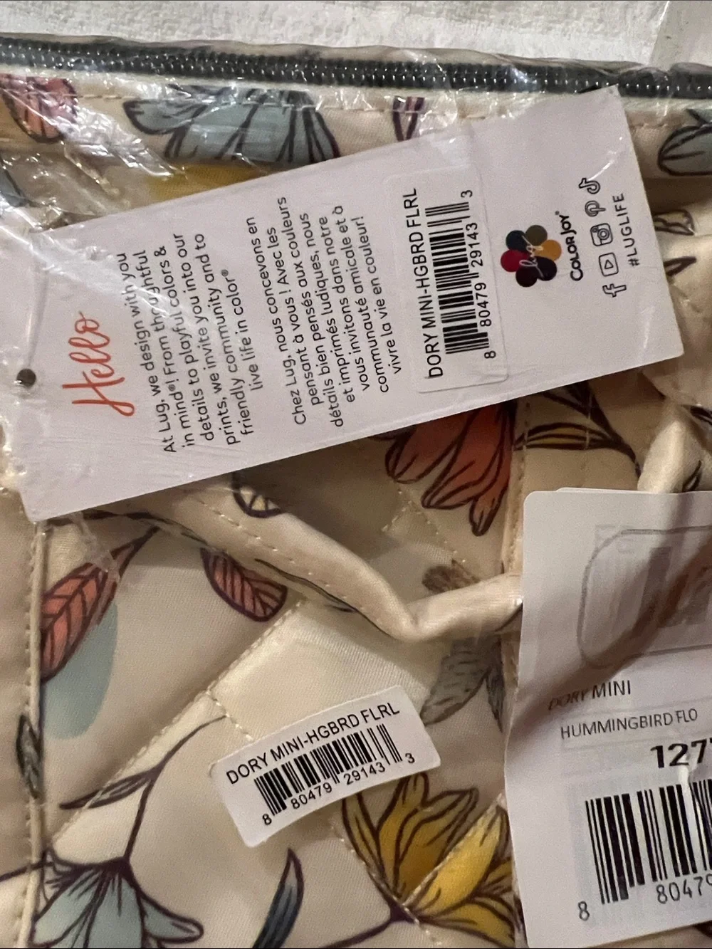 Lug Dory Mini in Hummingbird Floral NWT